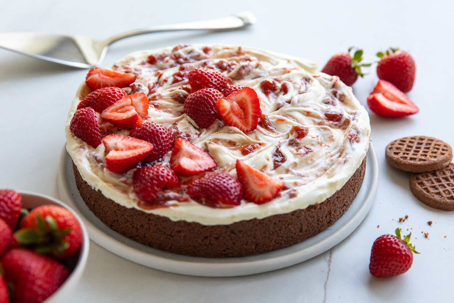 Crispy Cocoa No-Bake Cheesecake