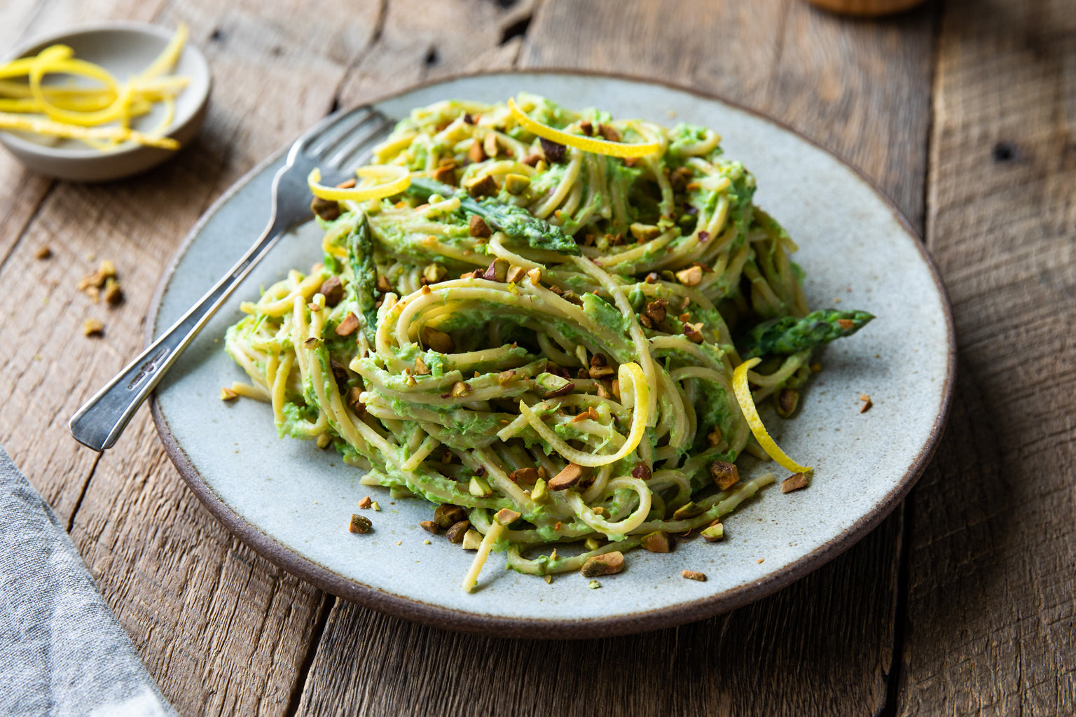 creamy asparagus einkorn spaghettiCreamy Asparagus Pasta