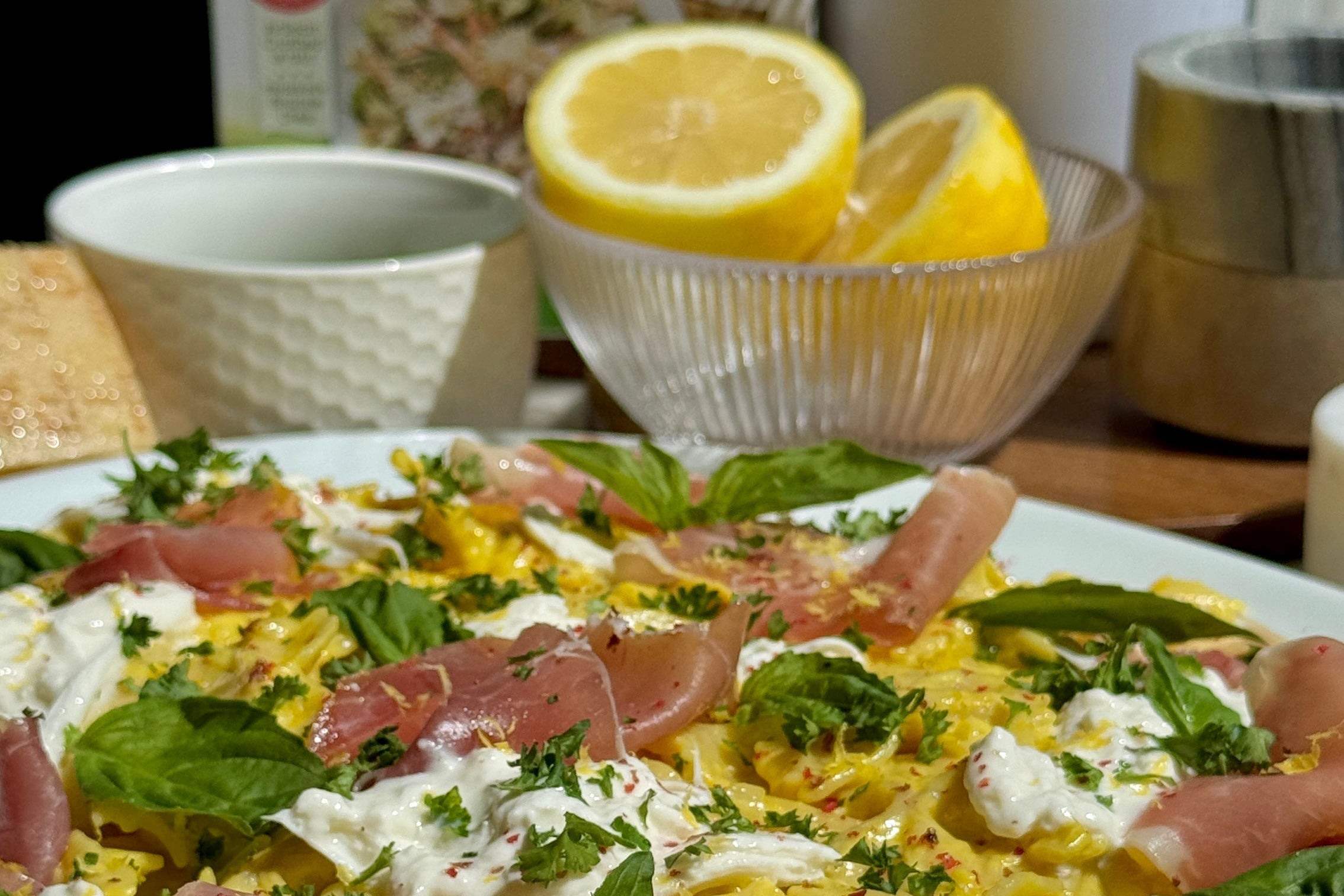 Creamy Lemon & Saffron Farfalle