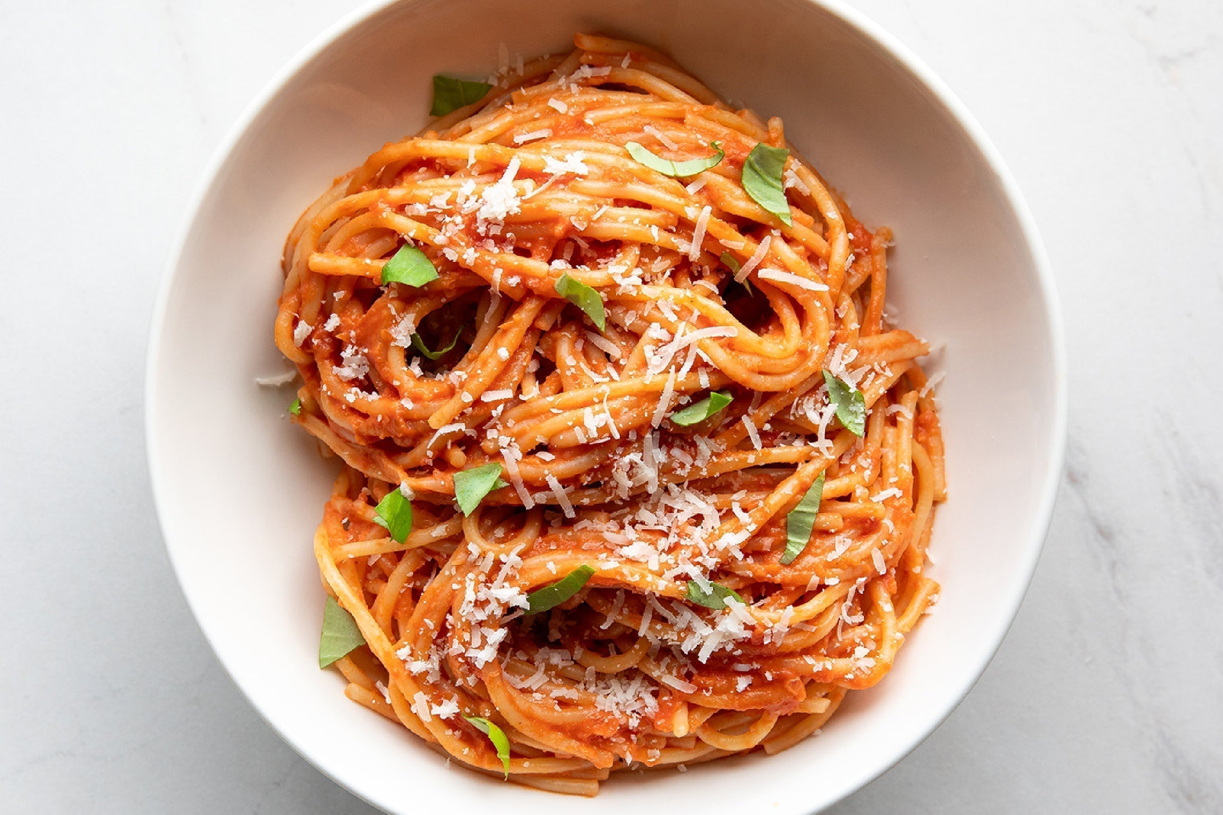 Sourdough Spaghetti with Tomato Cream Sauce