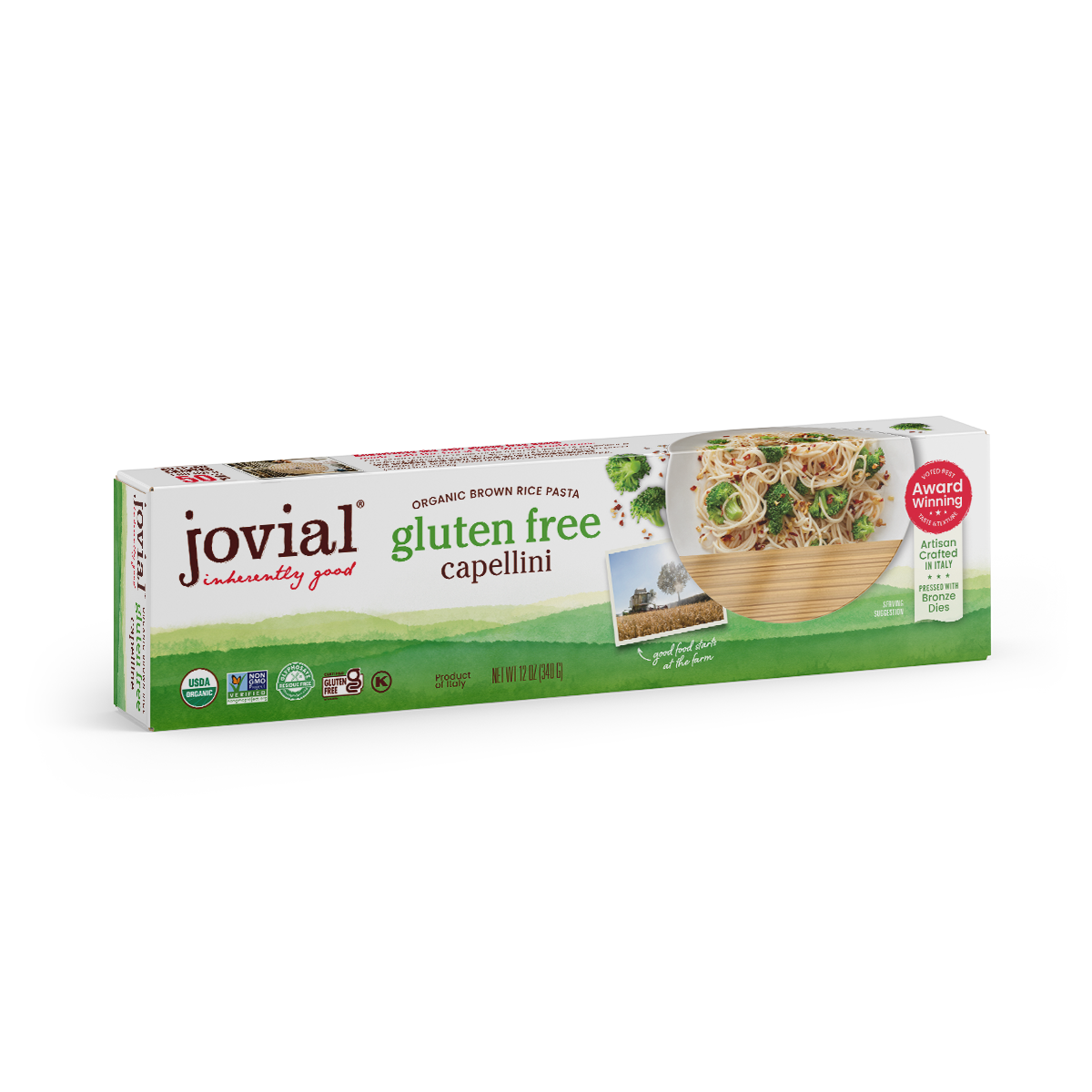 gluten free organic brown rice pasta capellini