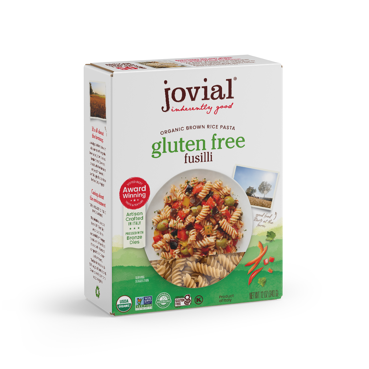 gluten free organic brown rice pasta fusilli