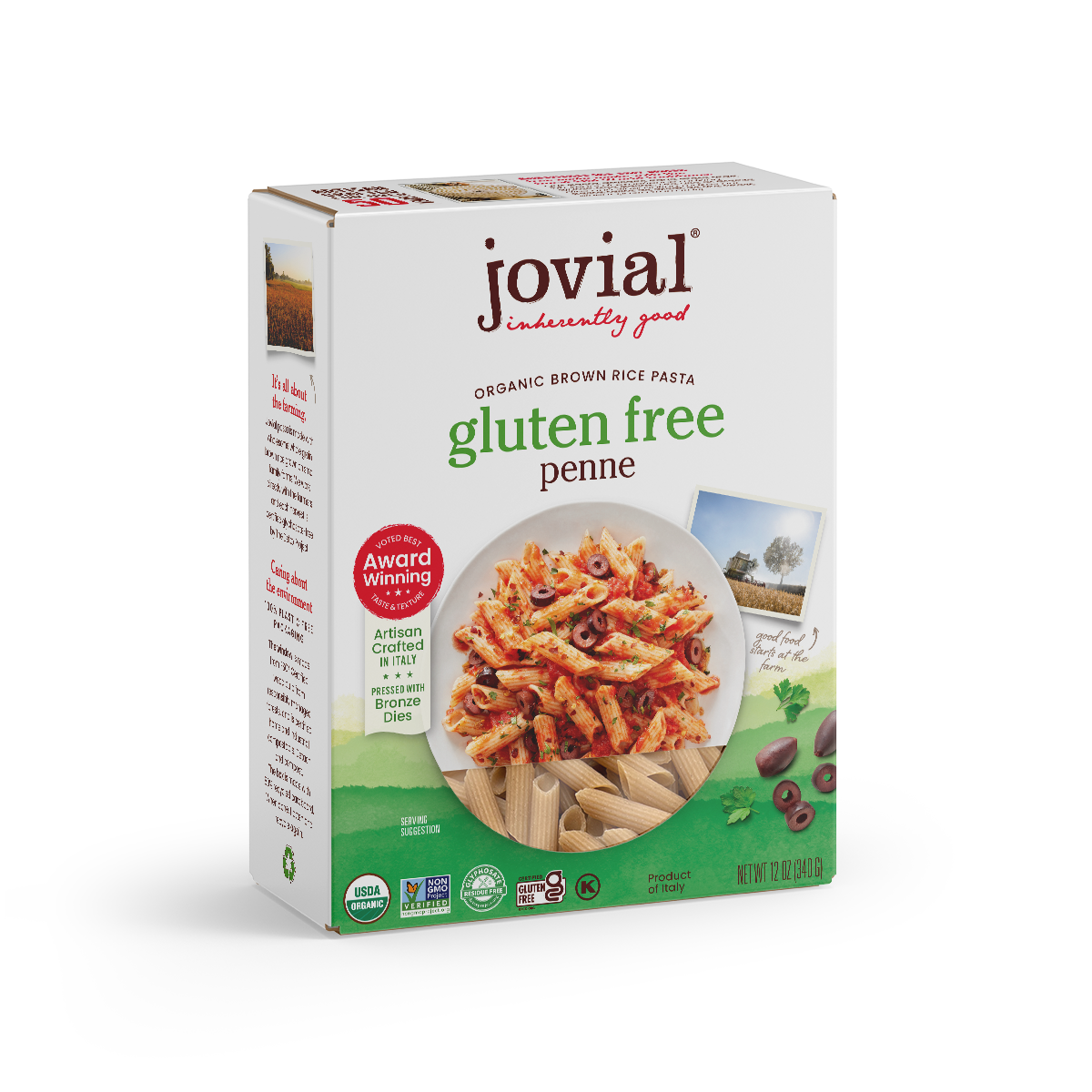 gluten free organic brown rice pasta penne rigate