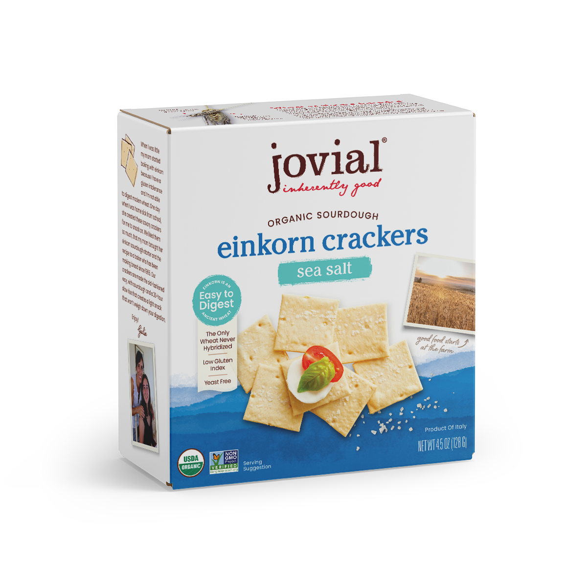Organic Einkorn Sourdough Sea Salt Crackers