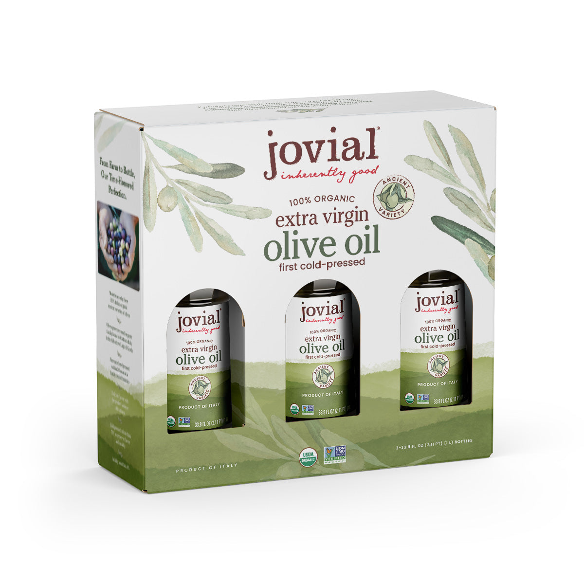 Organic Extra Virgin Olive Oil, 3 Pack