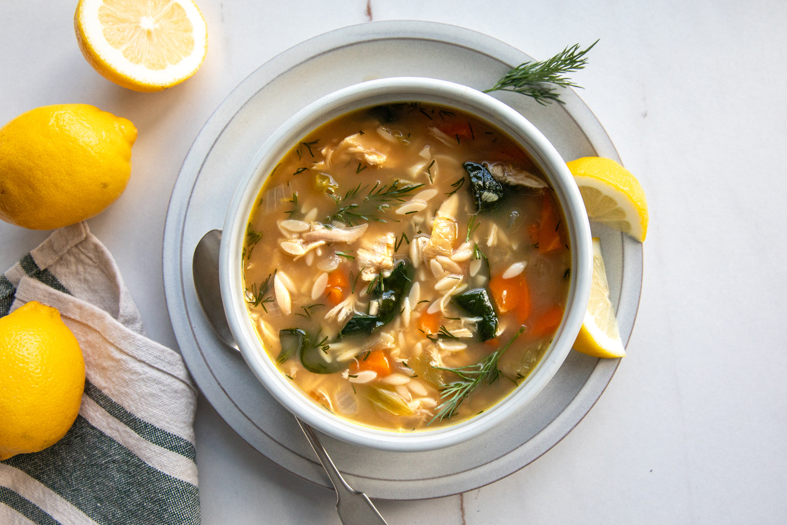 Weeknight Lemon Orzo Chicken Soup