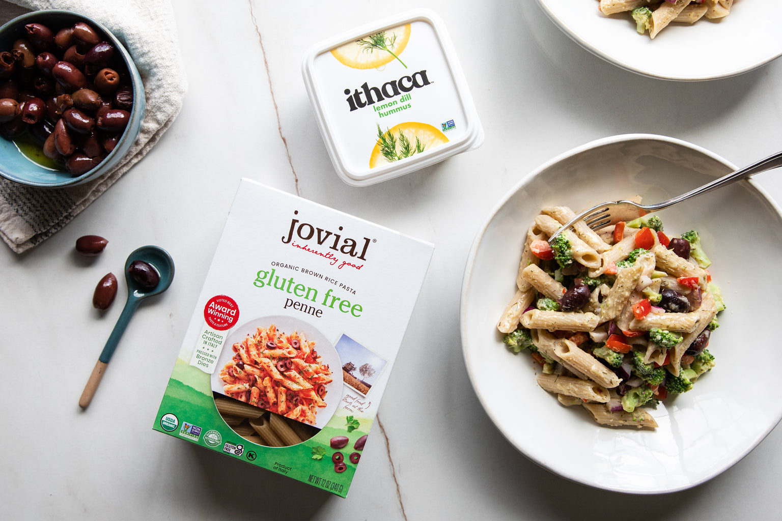 Gluten Free Hummus Pasta Salad Ithaca Hummus X Jovial Foods