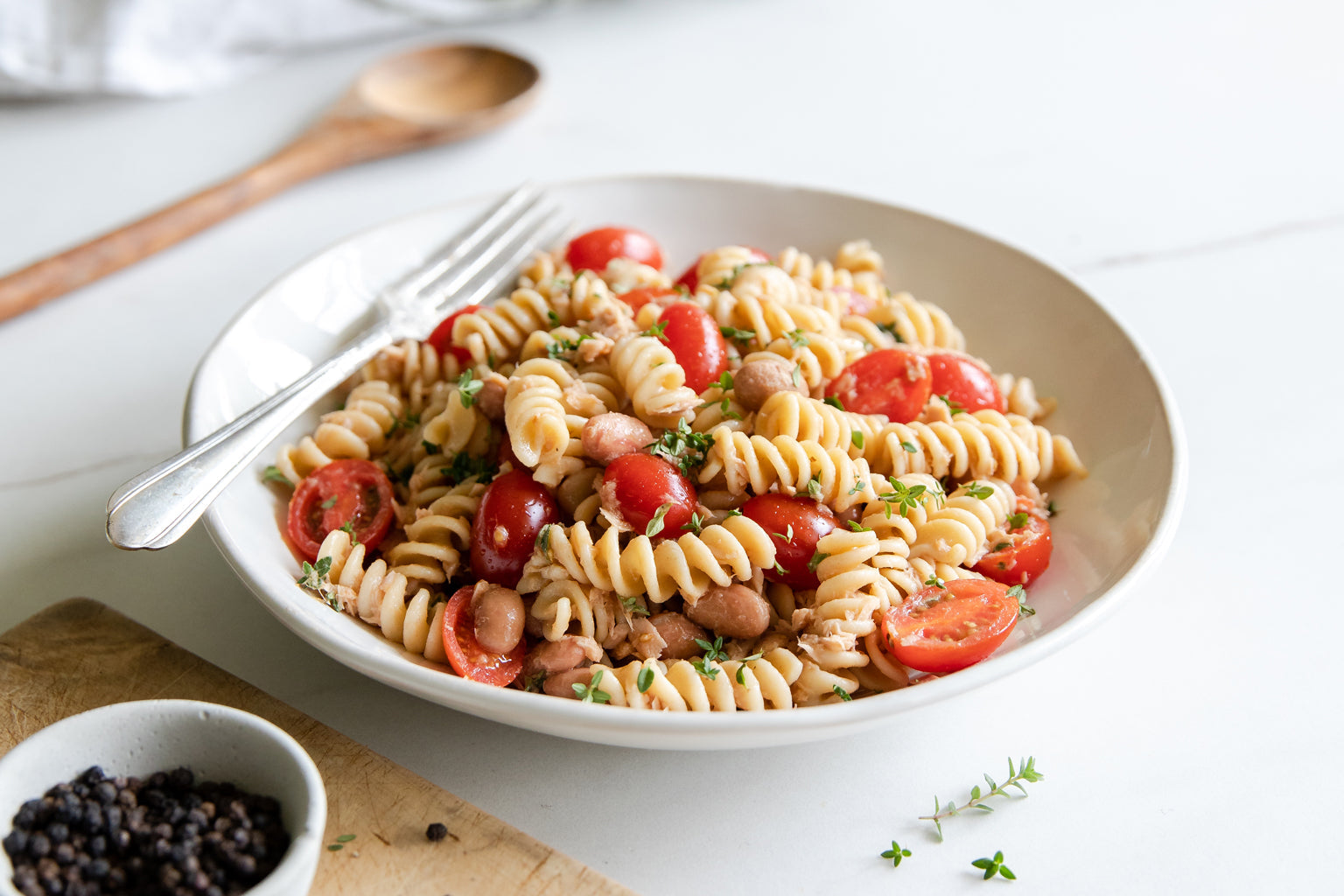 Tuna & Borlotti Bean Pasta Salad
