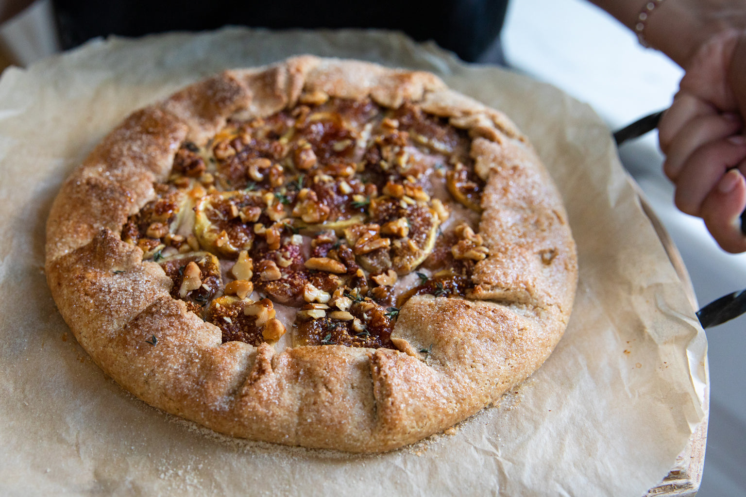 Einkorn Galette with Goat Cheese and Figs