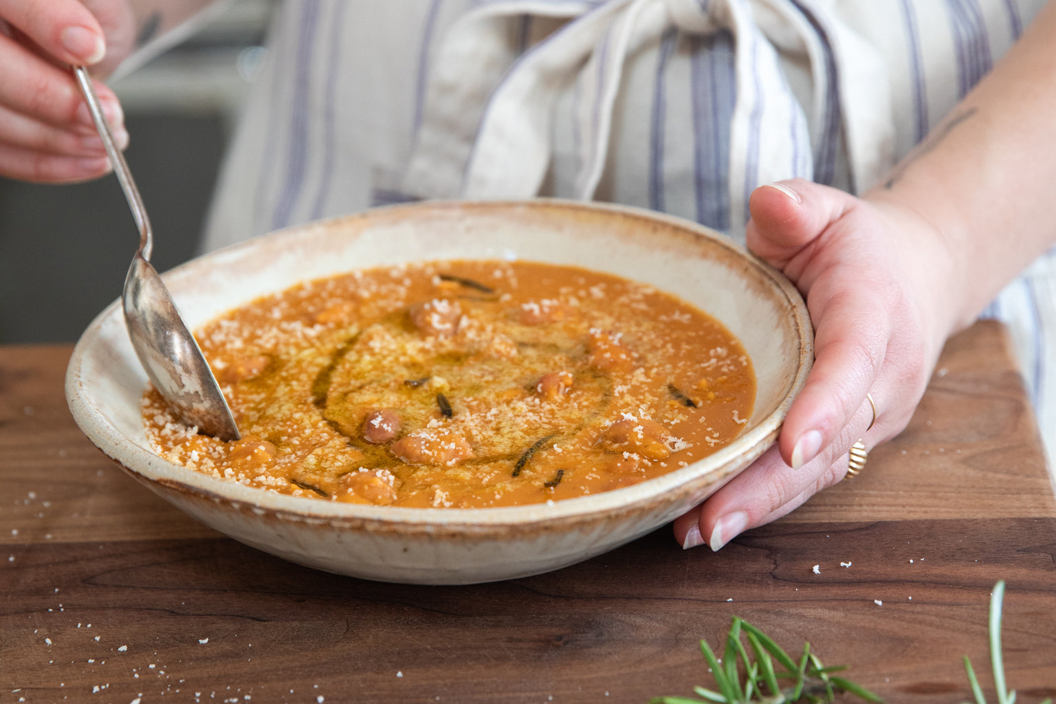 Creamy Borlotti Bean Soup