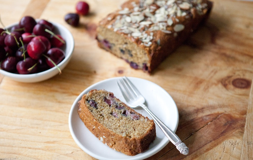 Whole Grain Einkorn Cherry Almond Quick BreadWhole Grain Einkorn Cherry Almond Quick Bread