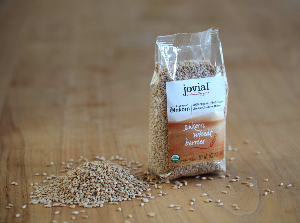 Jovial bag of einkorn wheat berries, USDA organic