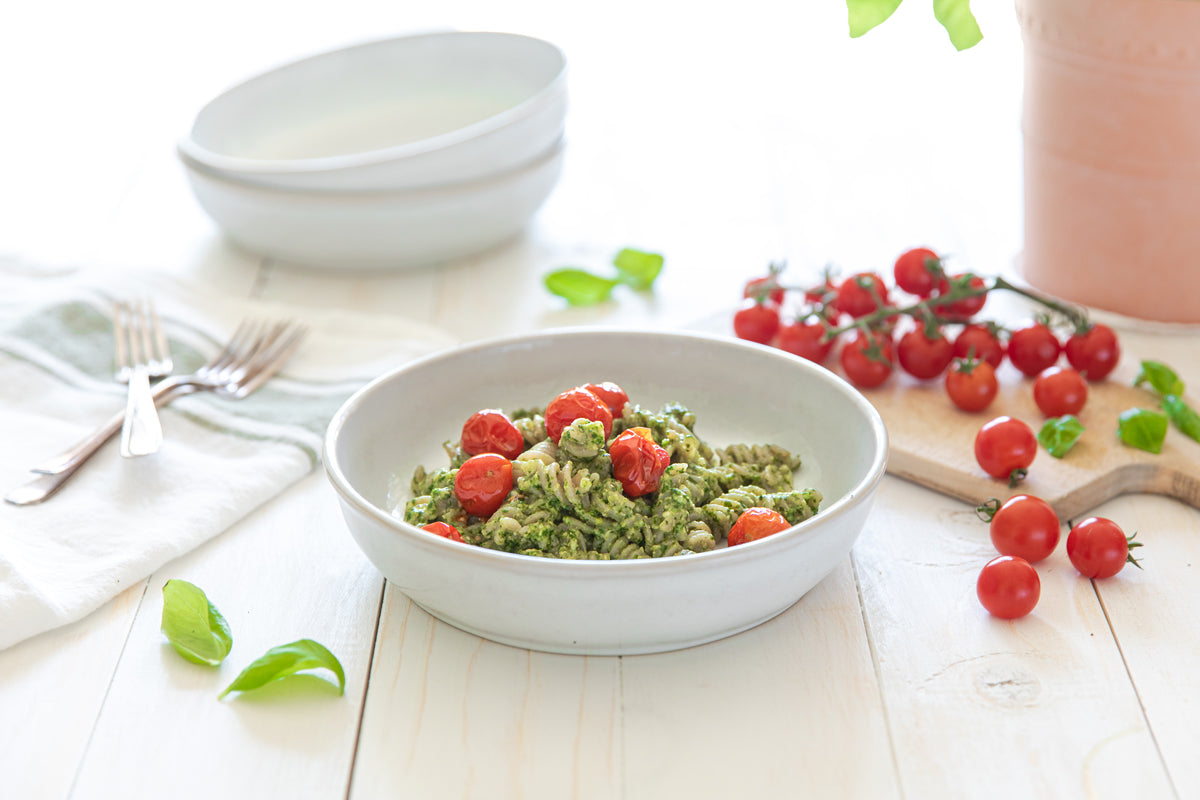 Cashew Pesto Pasta with Cassava Fusilli & Tomato ConfitCashew Pesto Pasta with Cassava Fusilli & Tomato ConfitCashew Pesto Pasta with Cassava Fusilli & Tomato ConfitCashew Pesto Pasta with Cassava Fusilli & Tomato Confit