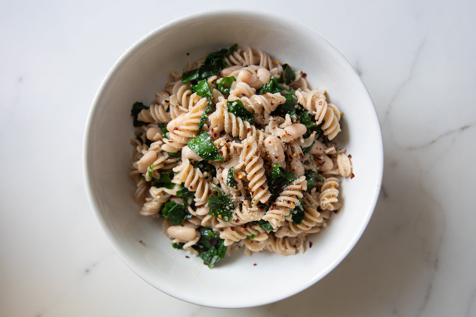 Fusilli with Swiss Chard & Cannellini Beans