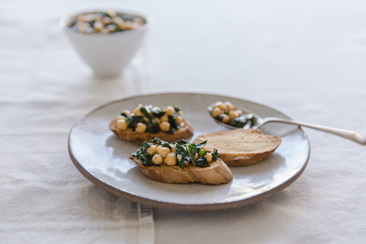 Garlic Vegan Chickpea Salad on Toast