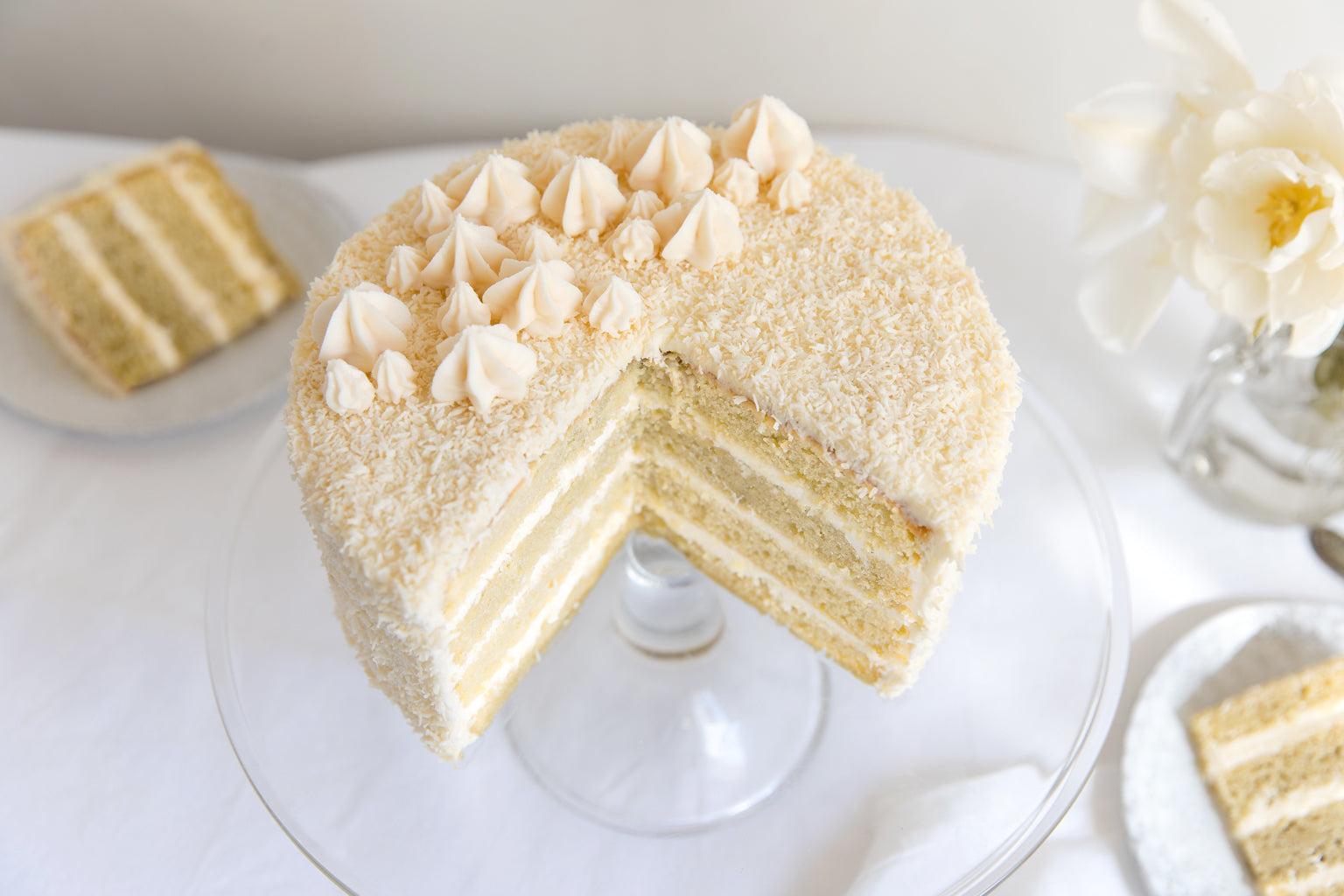 Einkorn Coconut Layer Cake