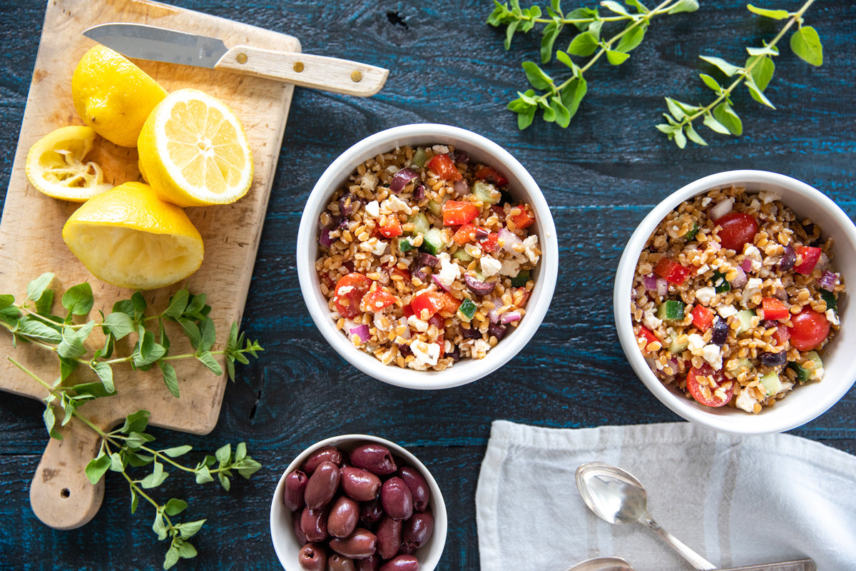 Greek Einkorn Wheat Berry Salad