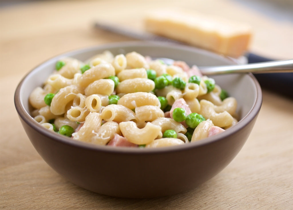 Creamy Elbows with Peas and Ham