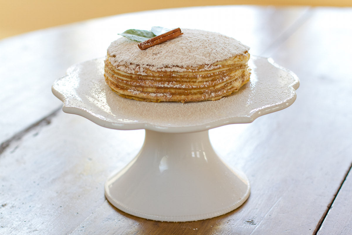 Einkorn Pumpkin Crêpe Mascarpone Cake