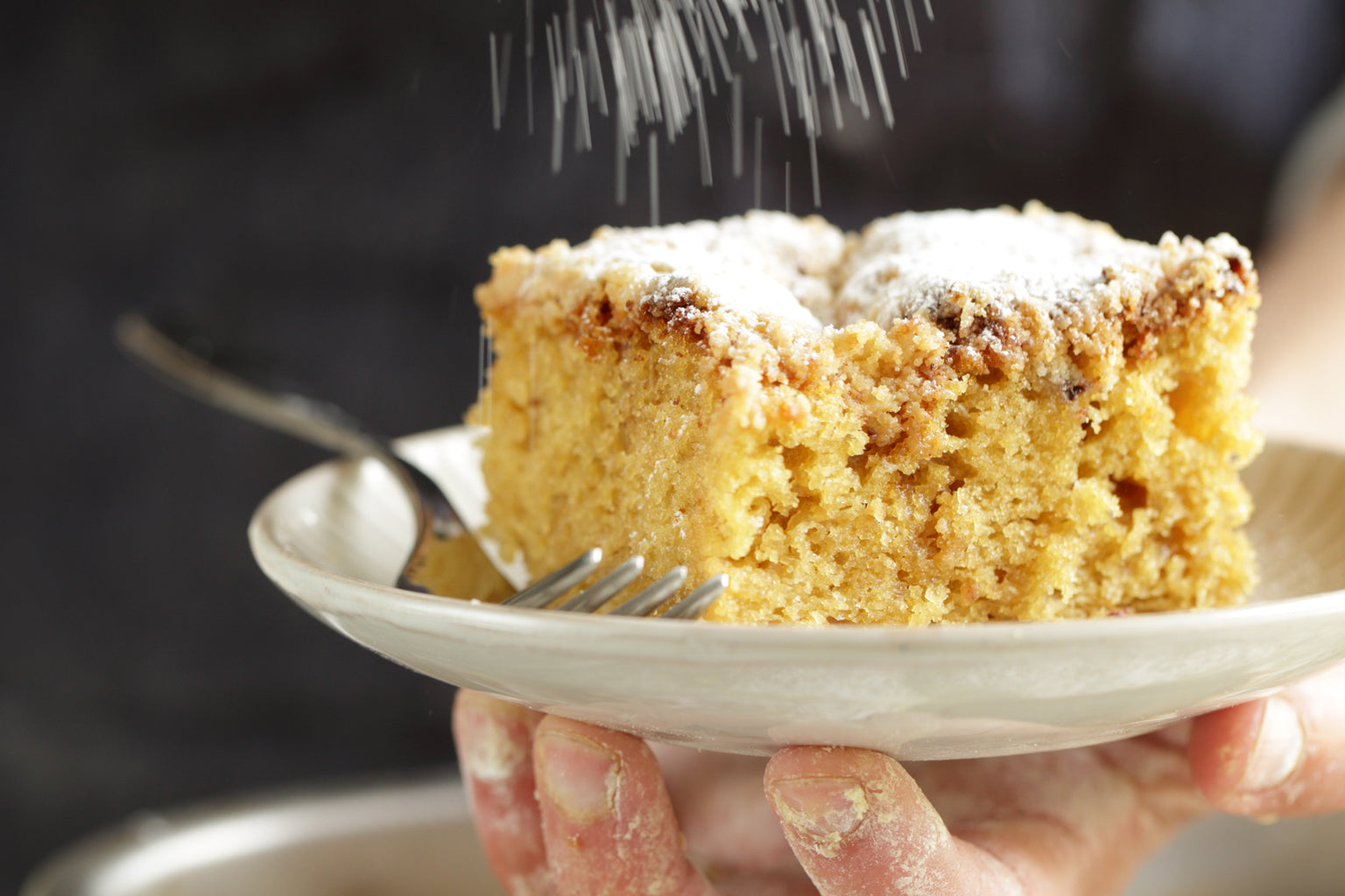 Overnight Einkorn Kefir Crumb Cake