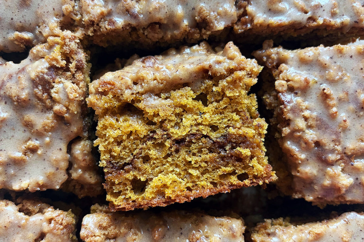 Sourdough Brown Butter Maple Pumpkin Coffee Cake