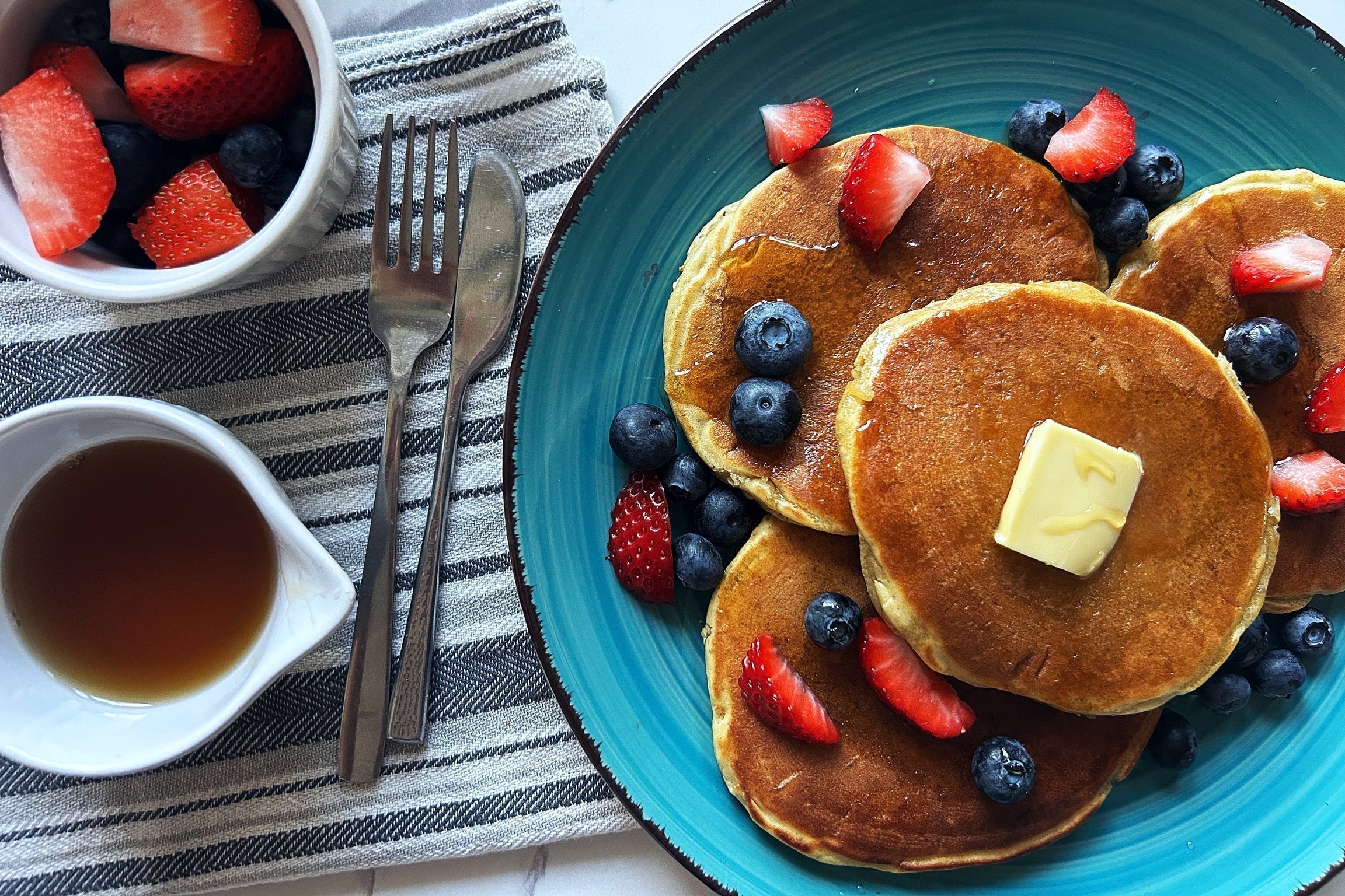 Quick Prep Sourdough Pancakes (made with Einkorn Pancake Mix)