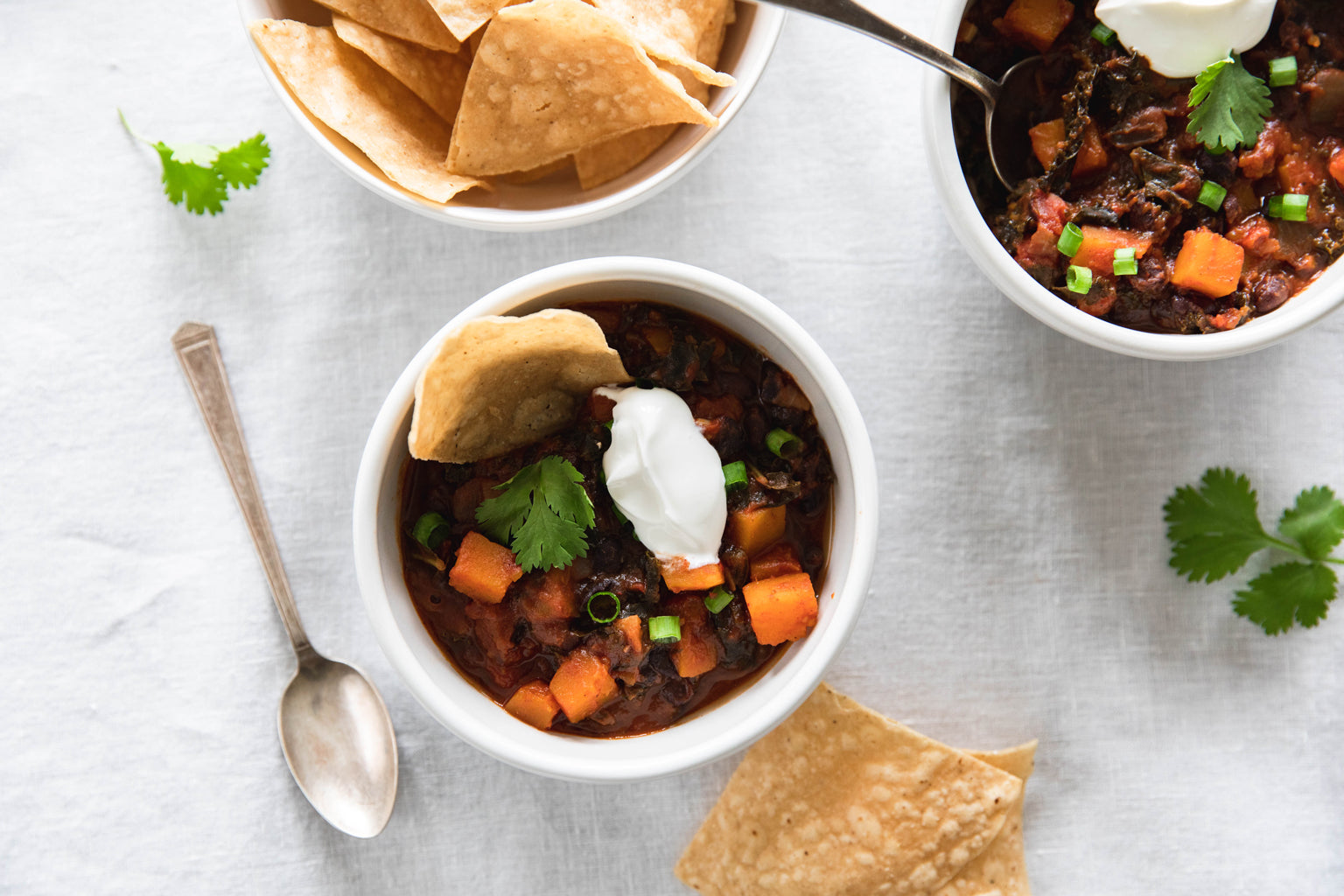 Vegetarian Chili with Butternut Squash and Kale