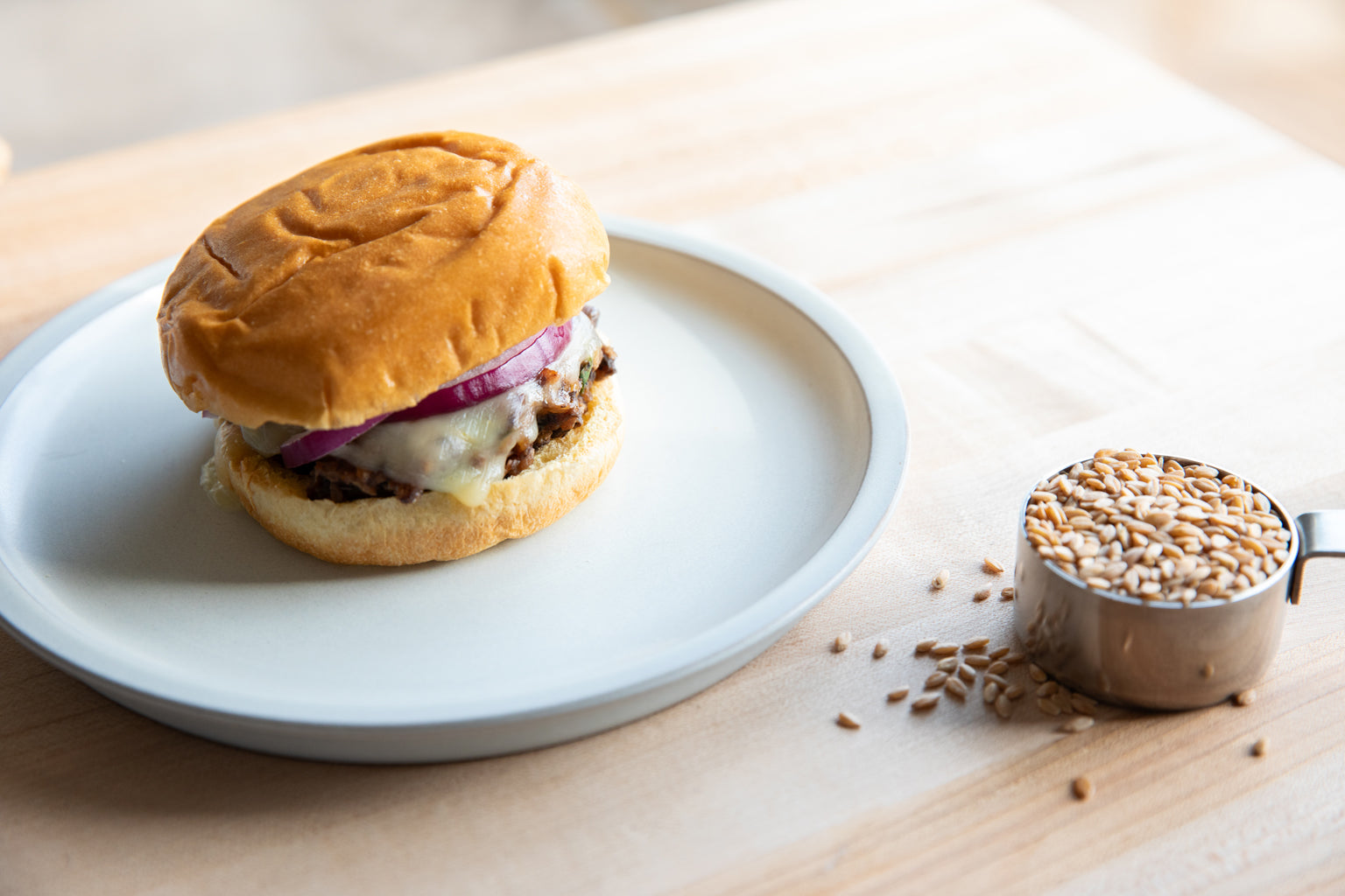 Wheat Berry and Black Bean Burgers