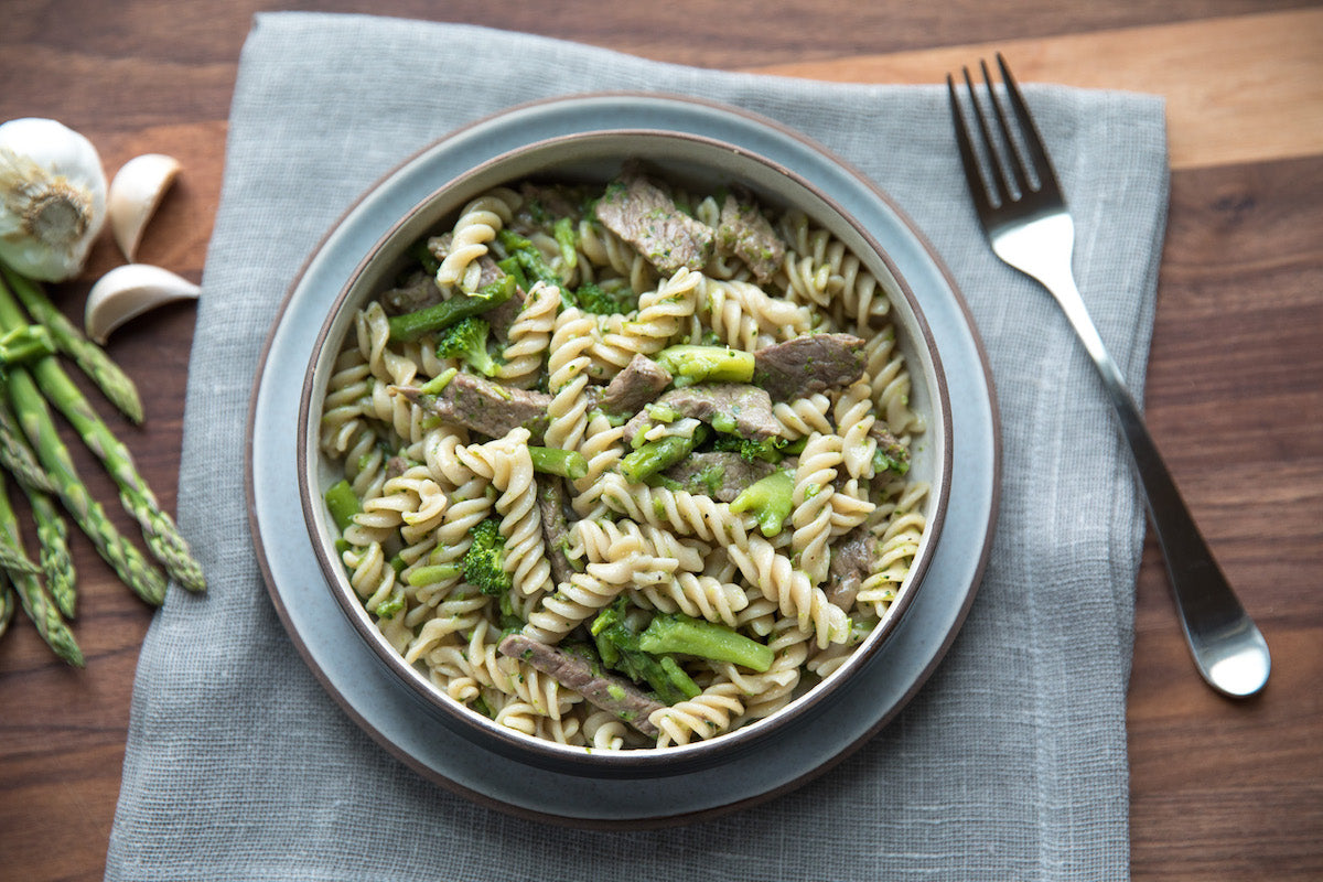 steak_asparagus_broccoli_pastaEinkorn Fusilli with Steak, Asparagus & Broccolisteak_asparagus_broccoli_pasta