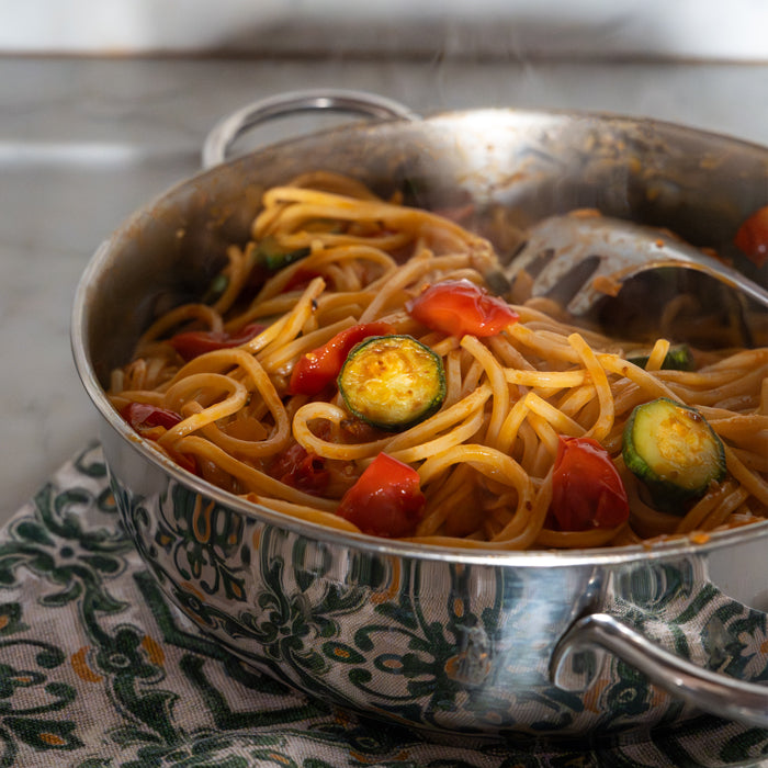 Spaghetti with Zucchini, Tomatoes, and Basil – Jovial Foods, Inc