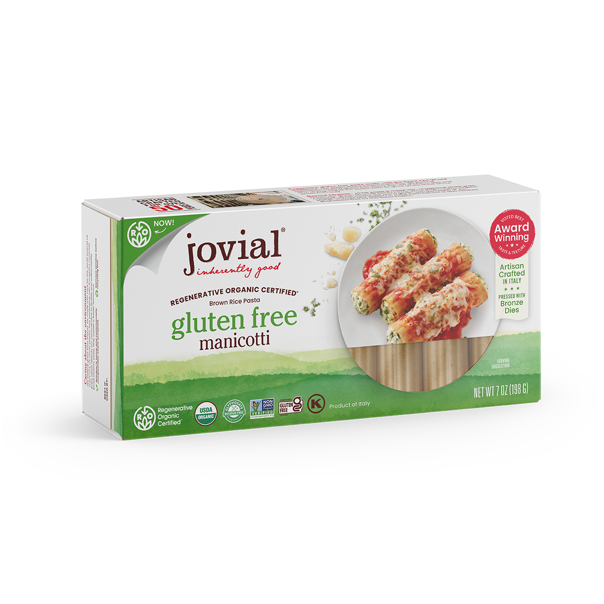 Organic Gluten Free Brown Rice Manicotti