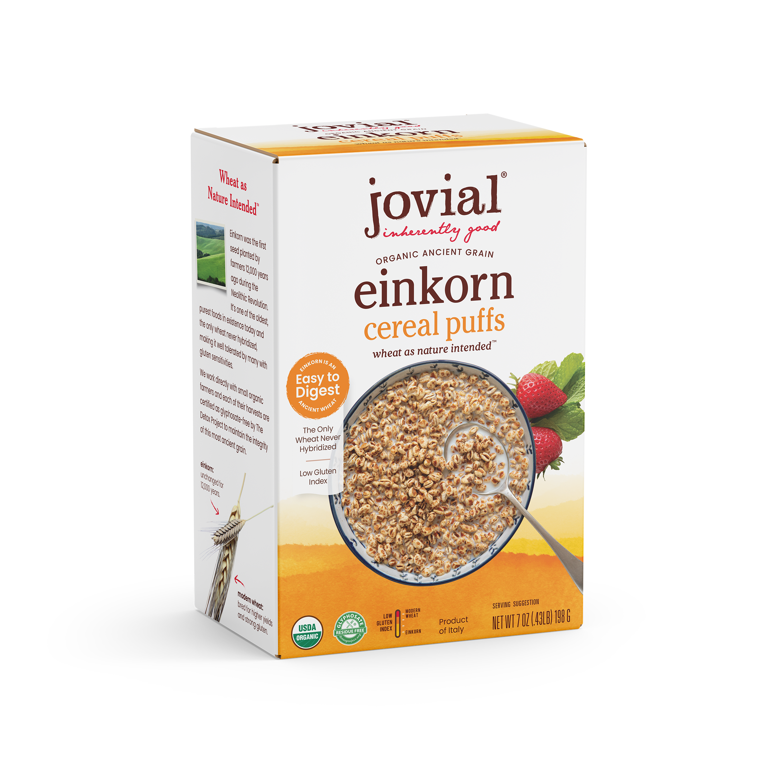 Organic WG Einkorn Puffed Cereal with Honey