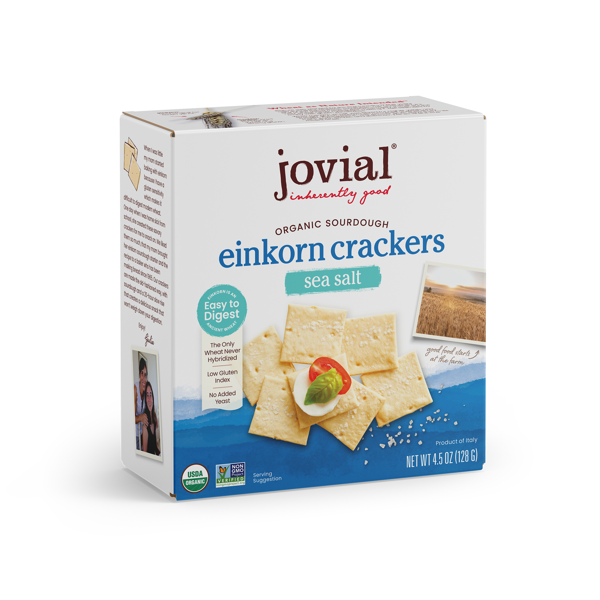 Organic Einkorn Sourdough Sea Salt Crackers