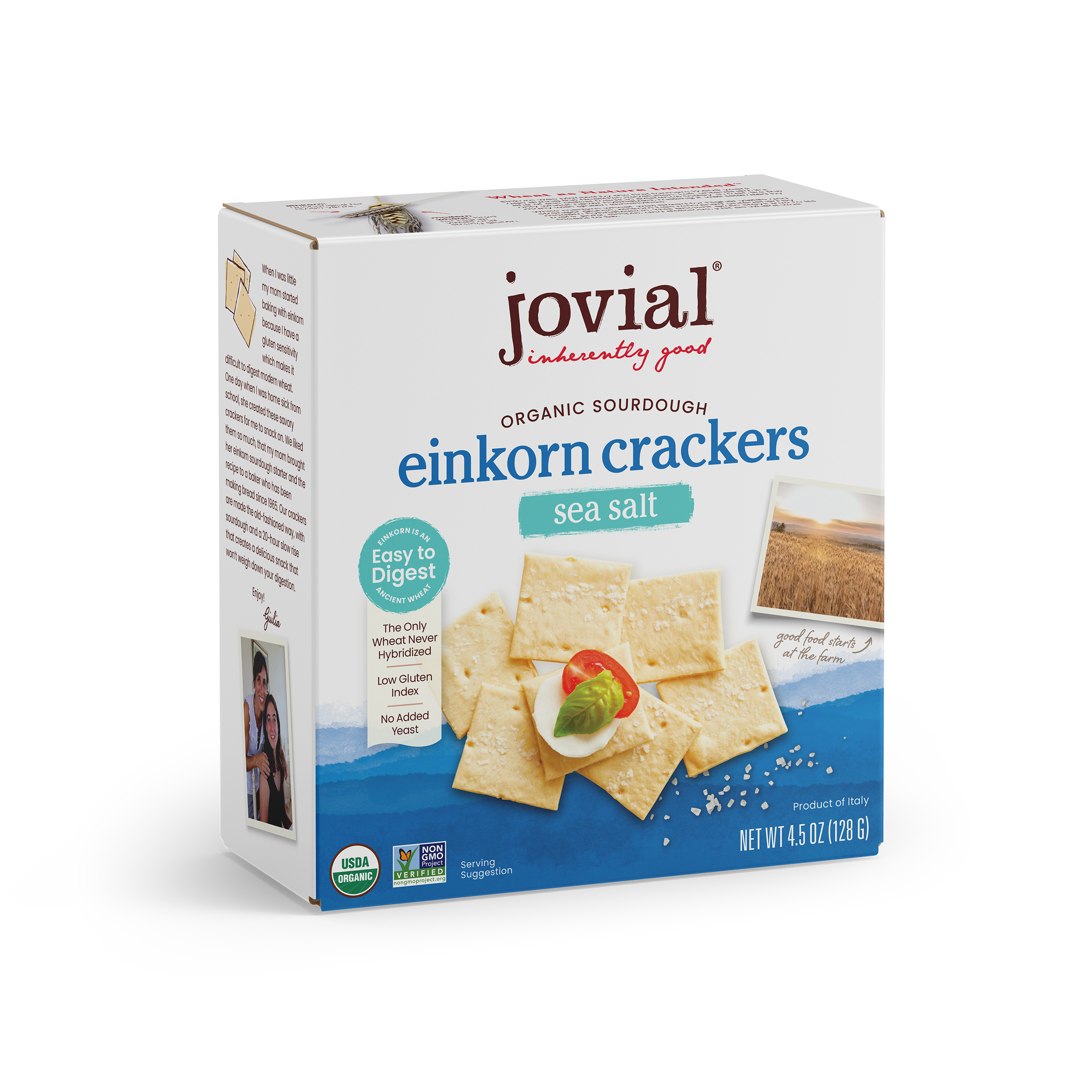 Organic Einkorn Sourdough Sea Salt Crackers
