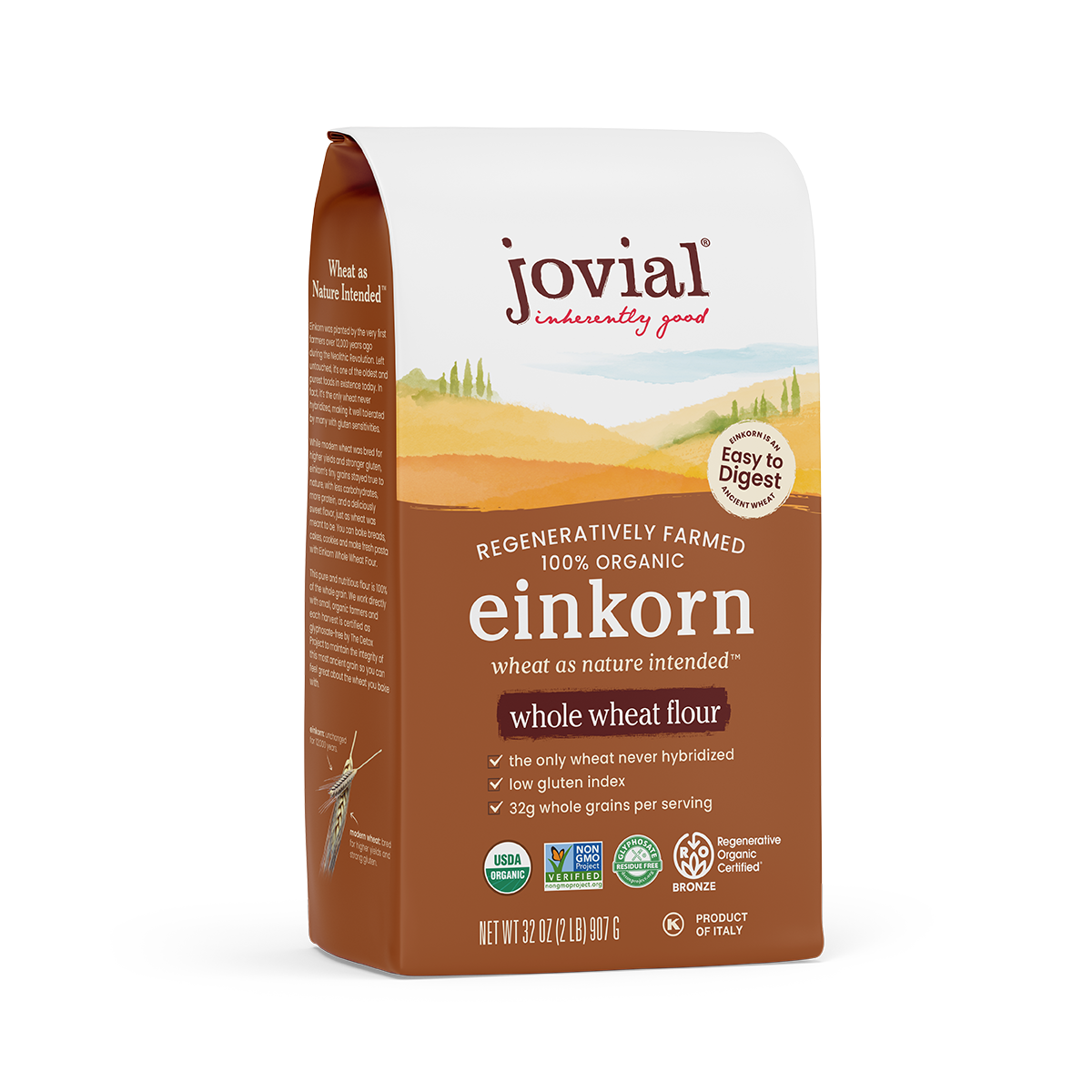 Organic Einkorn Whole Wheat Flour 2 lb.