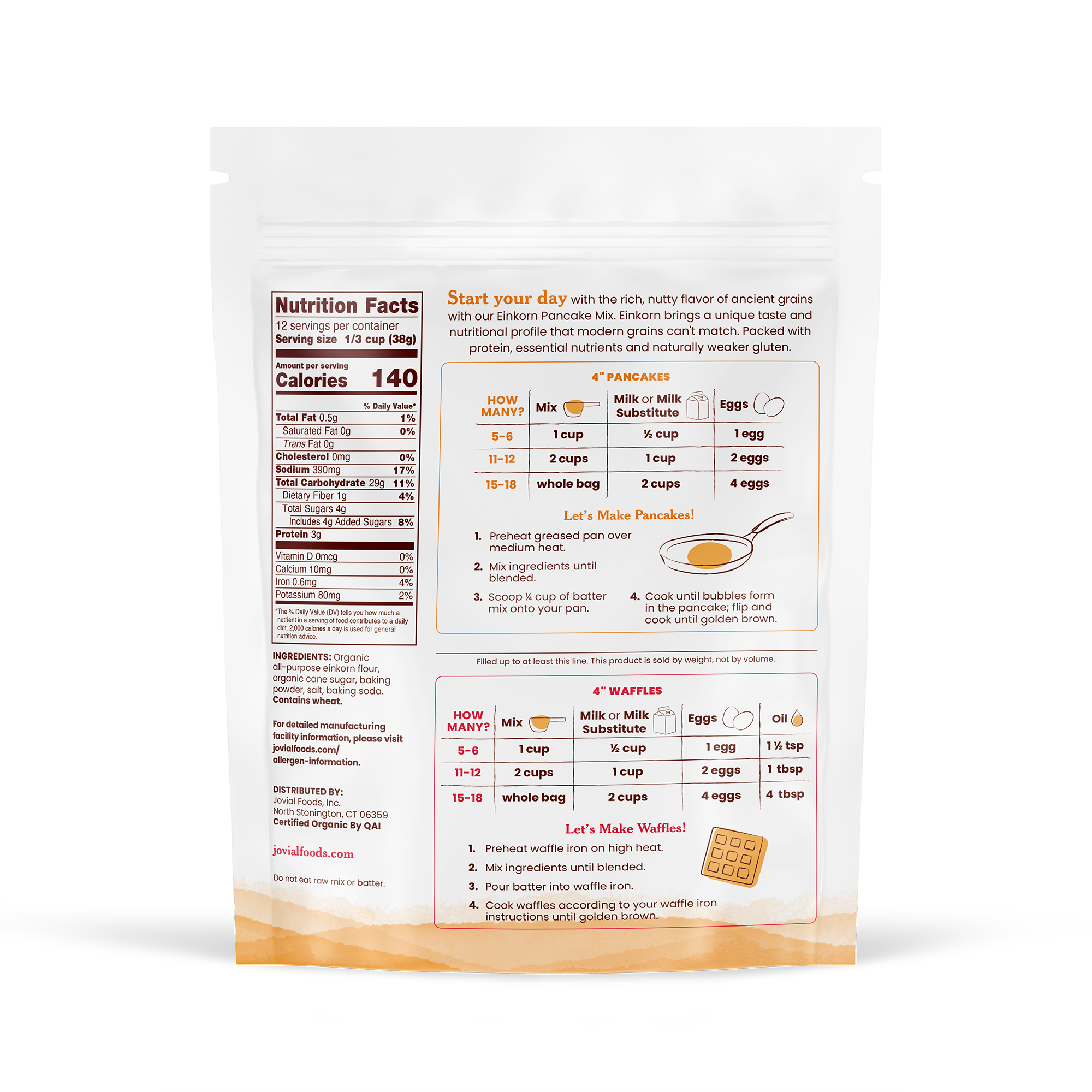 Organic Einkorn Pancake and Waffle Mix