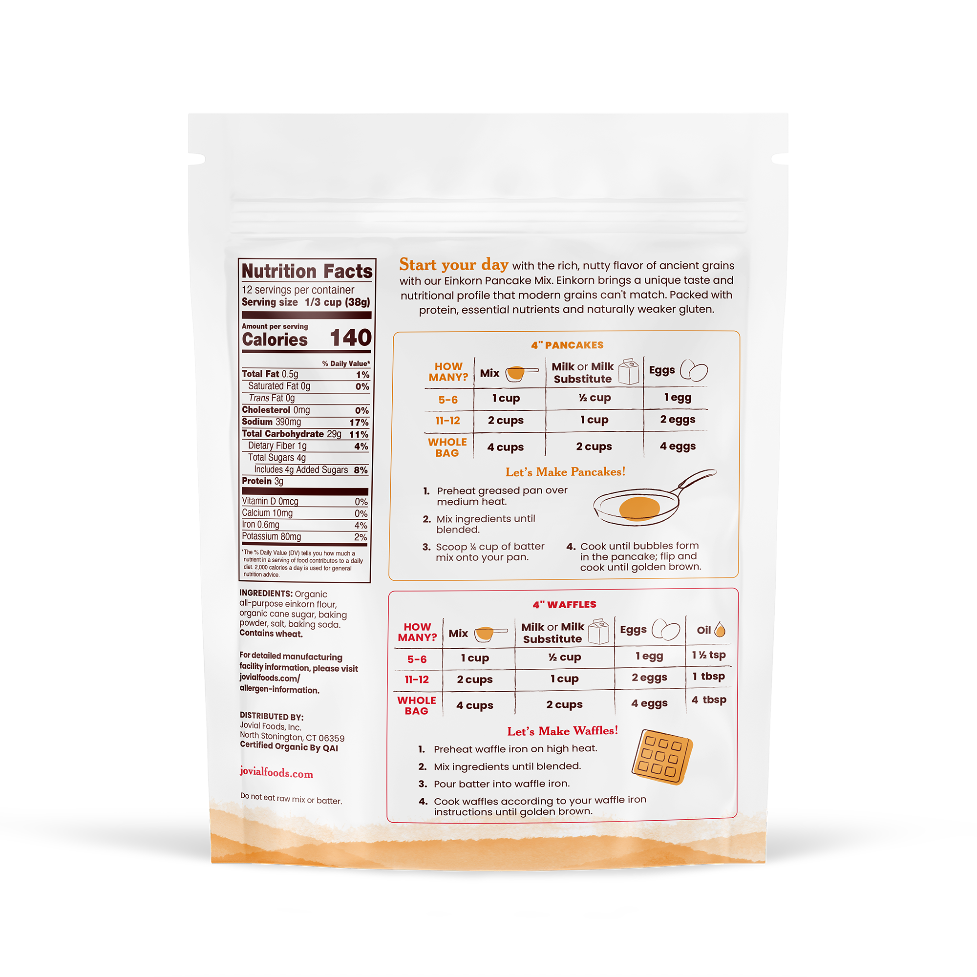 Organic Einkorn Pancake and Waffle Mix
