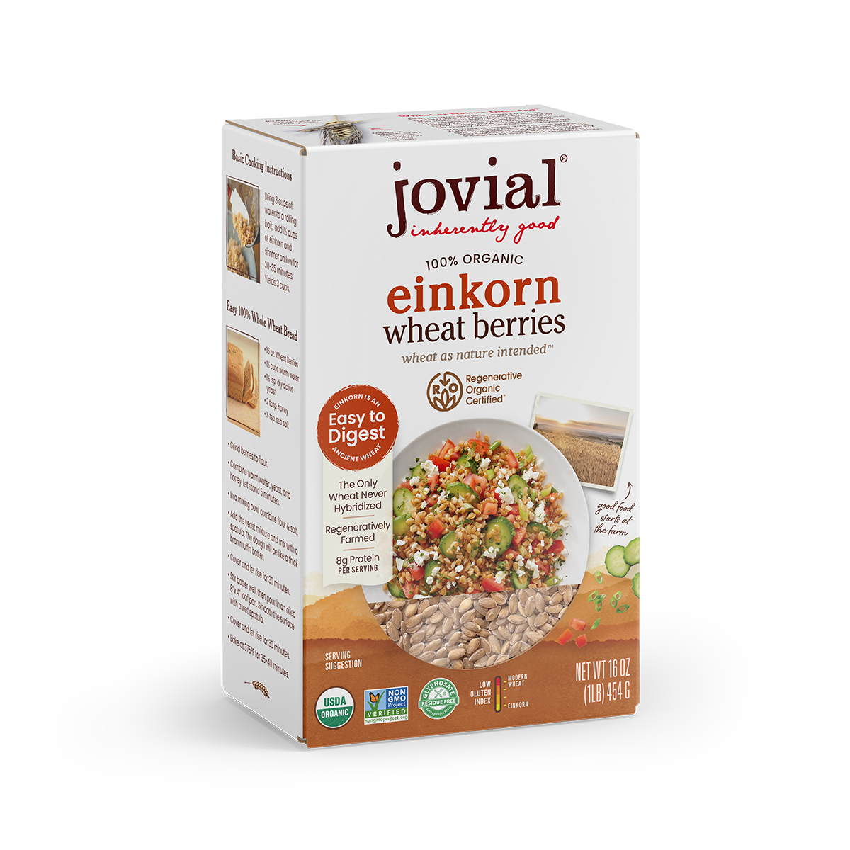 Organic Einkorn Wheat Berries 1 lb.
