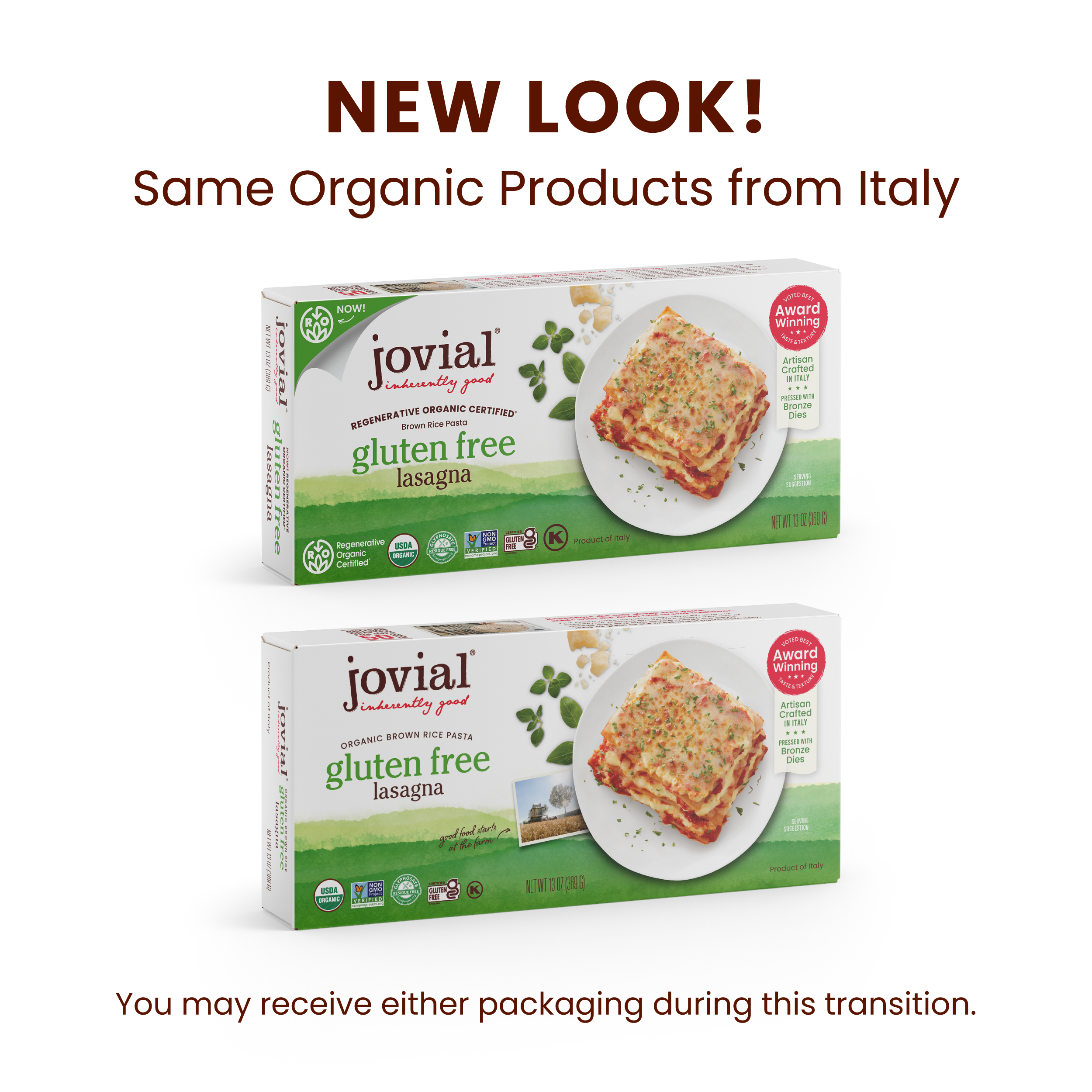 Organic Gluten Free Brown Rice Classic Lasagna – Jovial Foods, Inc Organic Gluten Free Brown Rice Classic Lasagna – Jovial Foods, Inc