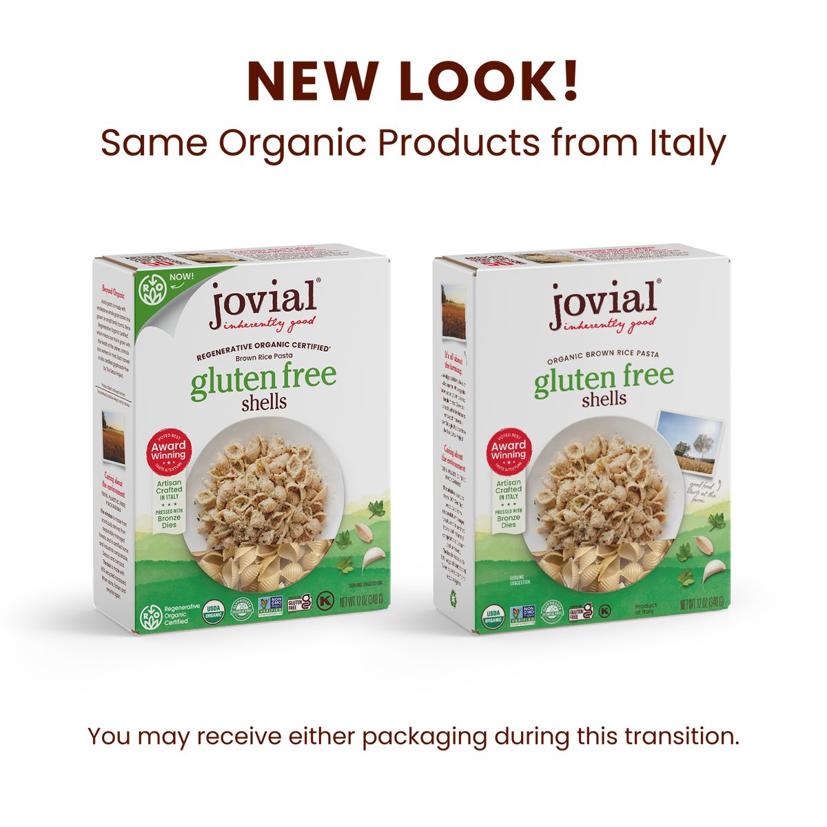 Organic Gluten Free Brown Rice Shells – Jovial Foods, Inc