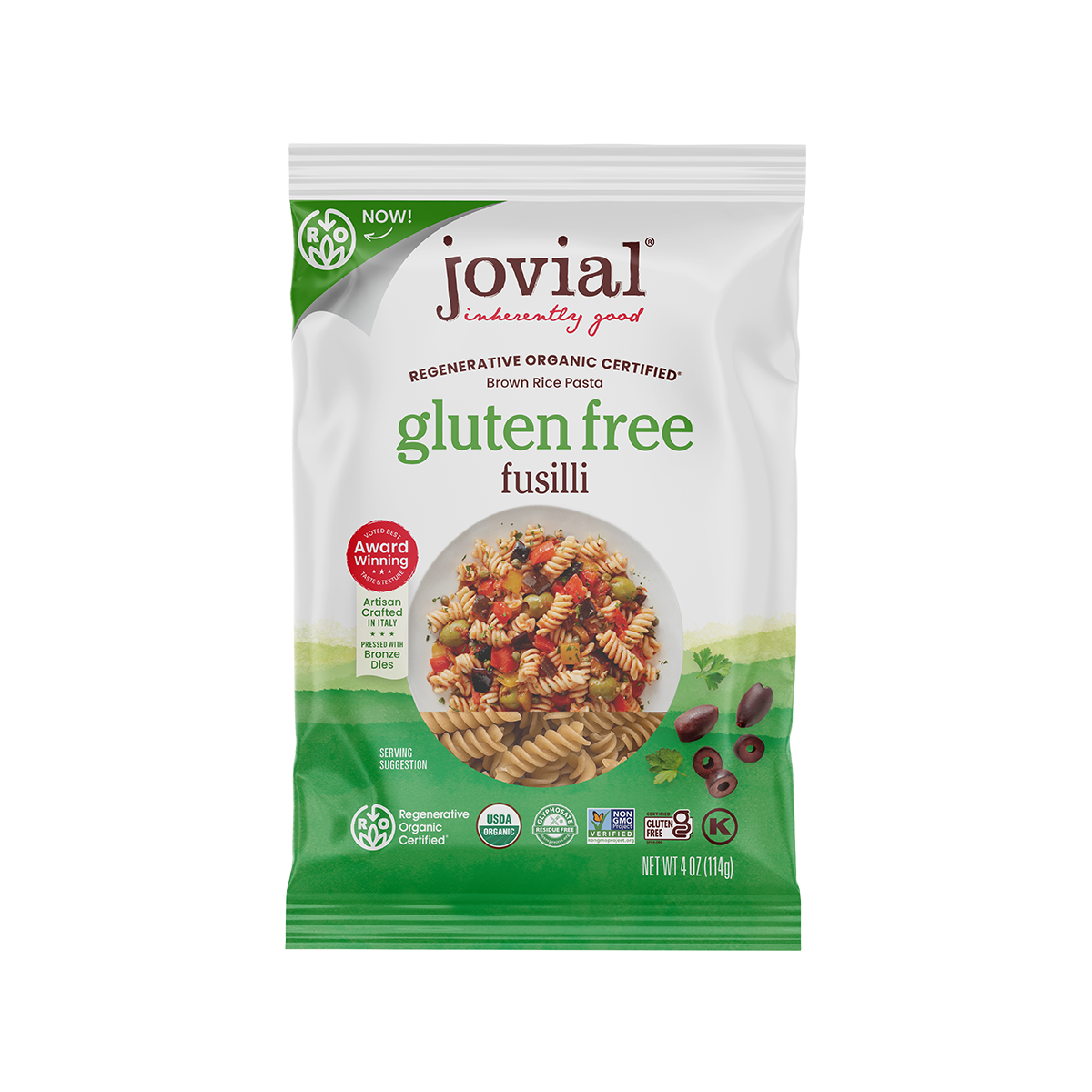 Organic Gluten Free Brown Rice Fusilli Single Serving