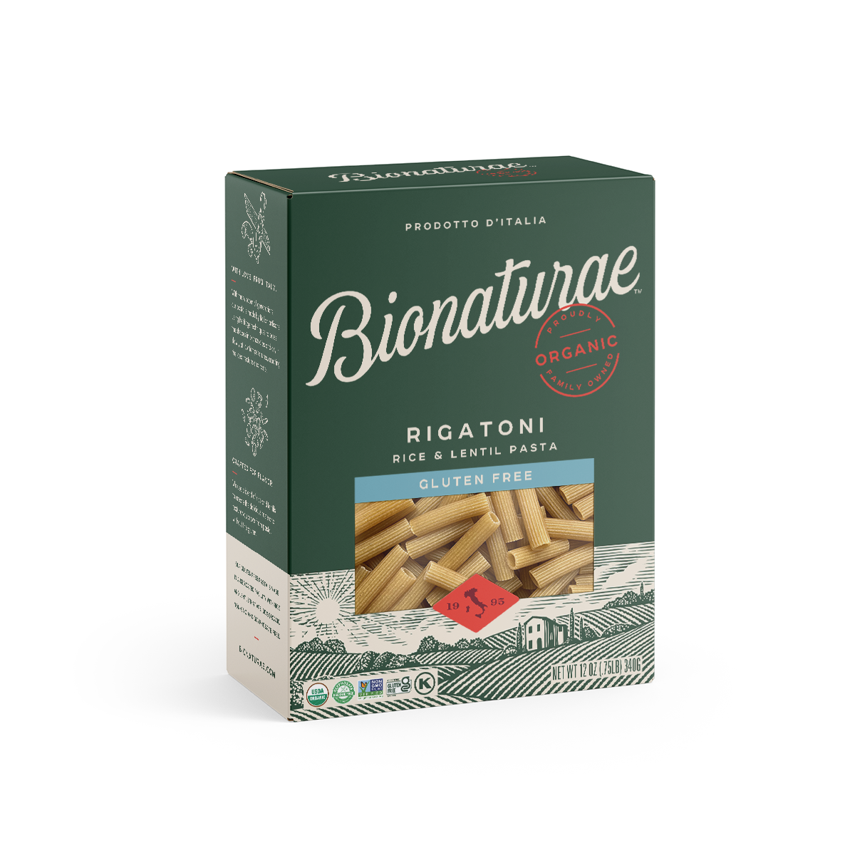 100% Organic Gluten Free Rice & Lentil Rigatoni