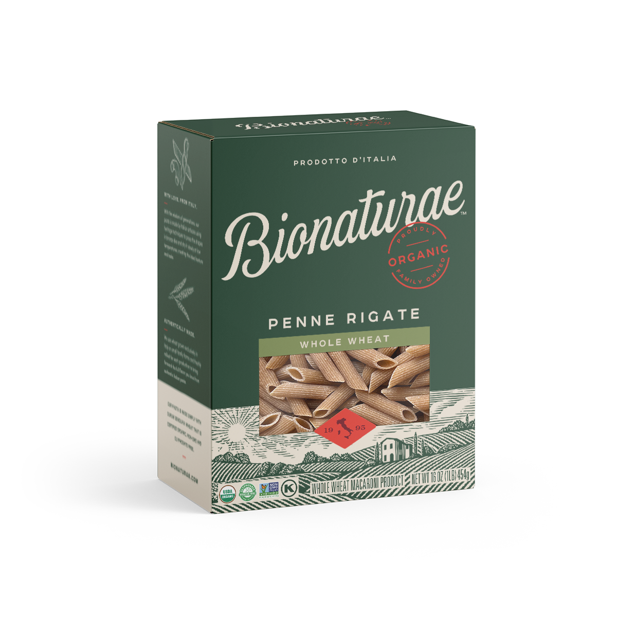 100% Organic Whole Wheat Penne Rigate
