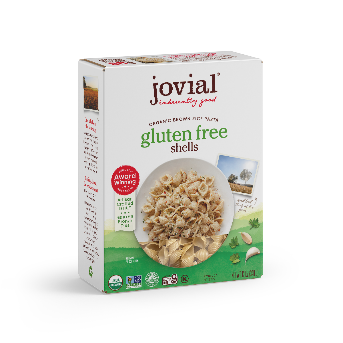 Organic Gluten Free Brown Rice Shells – Jovial Foods, Inc