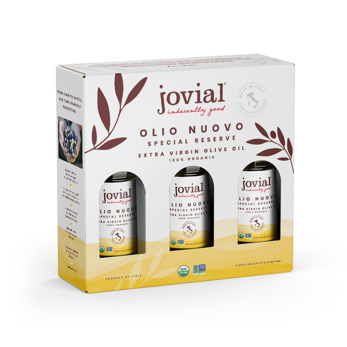 Fall Harvest Olio Nuovo Organic Olive Oil, 3 Pack