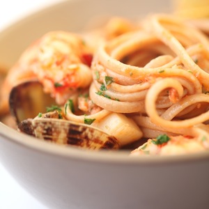 Linguine with easy Seafood Bouillabaisse - Jovial Foods