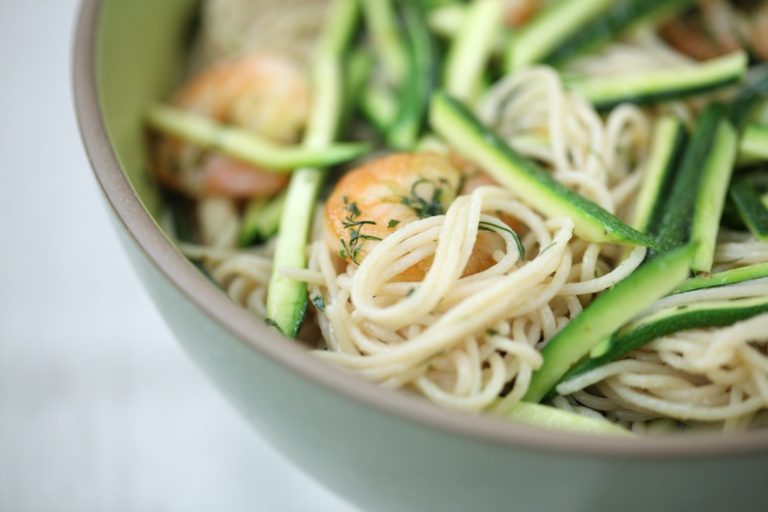 Capellini with Shrimp &amp; Zucchini Dill Butter - Jovial Foods